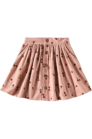 Rylee + Cru Falda Blossom de algodón bordada