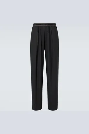 Acne Studios Pantalones anchos con logo bordado
