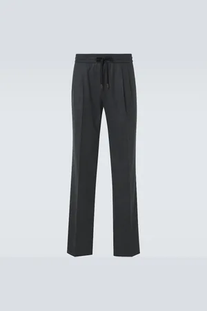 Dolce & Gabbana Pantalones rectos de franela de lana virgen