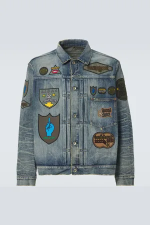 SACAI X Mark Gonzales chaqueta de denim