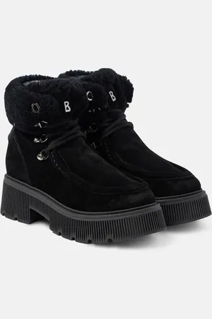 Bogner Botines de piel con borrego