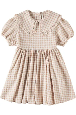 Rylee + Cru Vestido Camille de algodón a cuadros