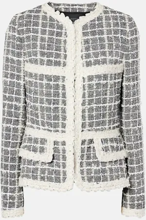 Giambattista Valli Chaqueta de bouclé de mezcla de lana