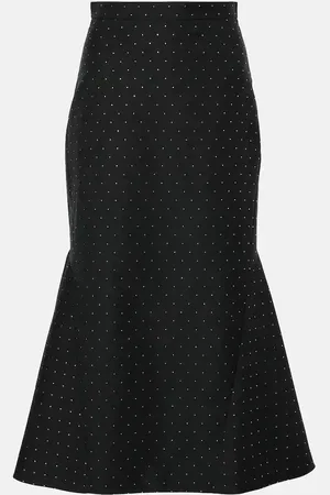 Erdem Falda midi de lamé con lunares