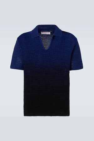 Orlebar Brown Polo de croché de algodón