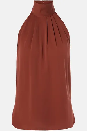 Max Mara Top Memore de seda con cuello halter