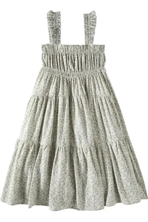 Rylee + Cru Vestido Josie de algodón fruncido