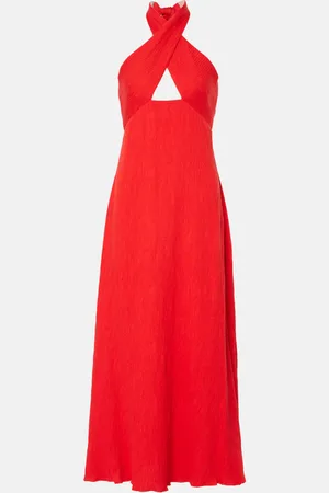 JOHANNA ORTIZ Vestido largo con cuello halter
