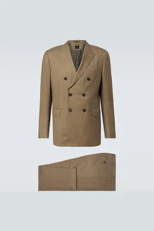 Ermenegildo Zegna Traje cruzado de sarga de lana