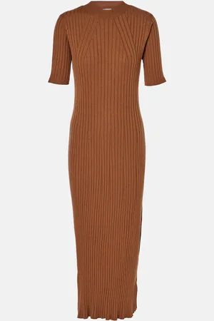 Varley Vestido midi acanalado Maeve