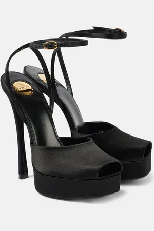 Saint Laurent Sandalias La Scandale 135 de crepé de satén