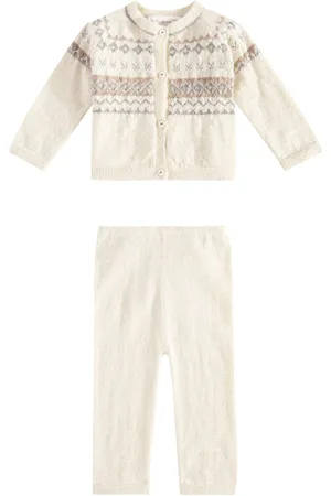 BONPOINT Bebé - set de cárdigan y pantalones Grifin de alpaca