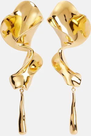 Khaite Pendientes Tidal chapados en oro