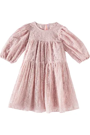 Petite Amalie Vestido de organza de mezcla de algodón