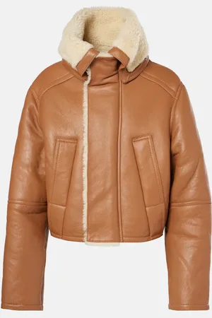 Victoria Beckham Chaqueta de piel con forro de borrego