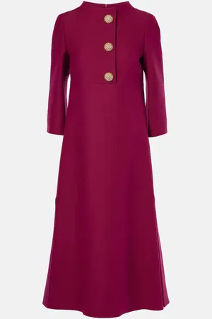 VALENTINO Vestido midi de Crepé Couture adornado
