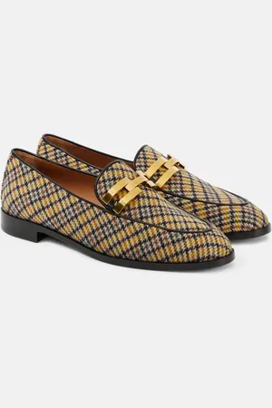 Aquazzura Mocasines Brandi con tartán