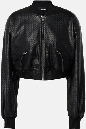 ROTATE Chaqueta bomber cropped trenzada