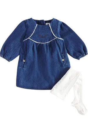 Chloé Chloé Kids Bebé - set de vestido de denim y medias