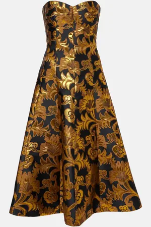 Etro Vestido largo de lamé semitransparente