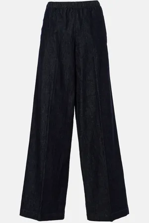 Vince Pantalones anchos de sarga de algodón