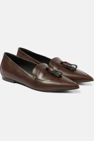 Brunello Cucinelli Mocasines de piel con cuentas Monili