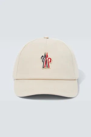 Moncler Gorra de gabardina de algodón con logo
