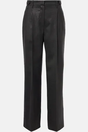 Brunello Cucinelli Pantalones anchos de mezcla de lana