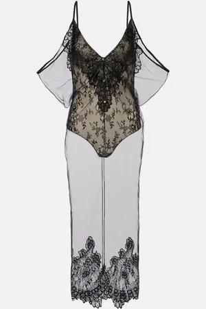 The Attico Body transparente de encaje