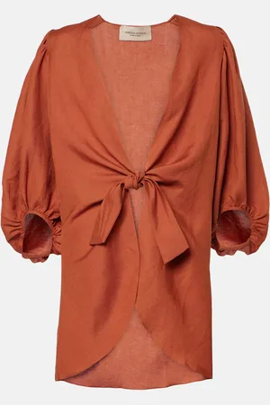 Adriana Degreas Camisa Solid de mezcla de lino