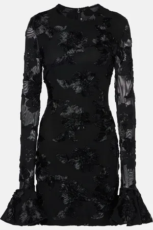 ROTATE Vestido corto de malla floral