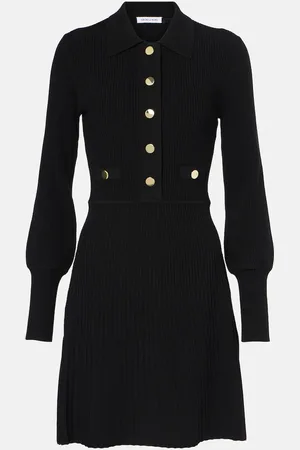 VERONICA BEARD Vestido corto acanalado Lauper de punto