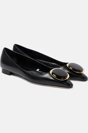 Manolo Blahnik Bailarinas Chiaran de piel
