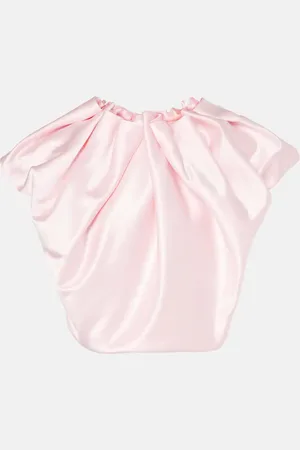 Simone Rocha Top drapeado de satén