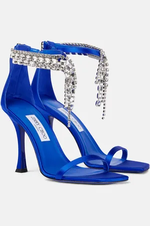 Jimmy Choo Sandalias Verity 100 de satén adornadas