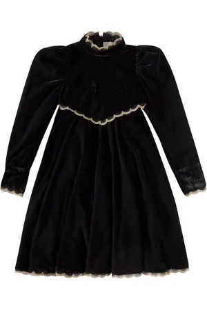Petite Amalie Vestido de encaje y terciopelo