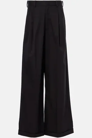 Loewe Pantalones anchos de algodón y seda