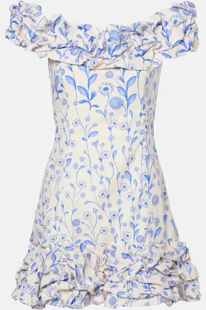 Agua by Agua Bendita Vestido corto Jardin Petalo de popelín