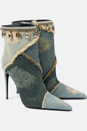 Dolce & Gabbana Botines de denim adornados