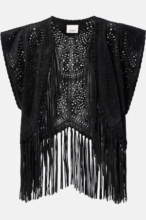 Isabel Marant Chaleco Edita de piel con flecos