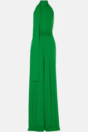 Elie saab Mono de crepé con espalda abierta