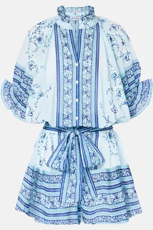 Juliet Dunn Vestido de playa en algodón estampado