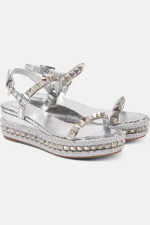 Christian Louboutin Alpargatas con cuña Pyraclou 60 de piel