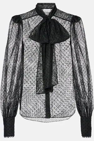 Rebecca Vallance Blusa Ethel de encaje con lazada