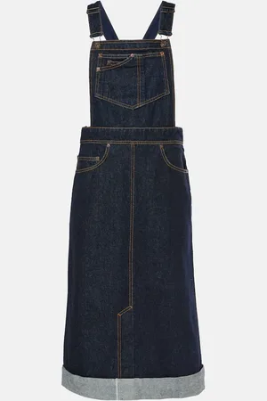 Victoria Beckham Falda midi convertible de denim