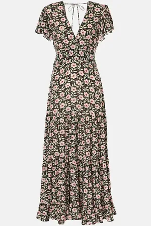 RIXO London Vestido largo Delicia floral