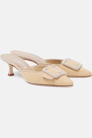 Manolo Blahnik Mules Maysale 50 de rafia