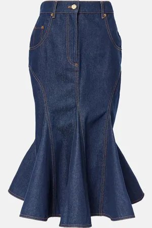 Nina Ricci Falda midi de denim