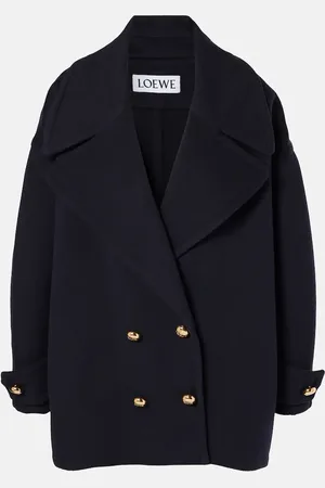 Loewe Abrigo marinero Pebble de lana