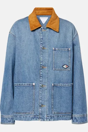 Bottega Veneta Chaqueta acolchada en denim con ante